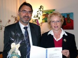 20-jähriges Dienstjubiläum als Erster Bürgermeister 2008 mit Marga Wiesner