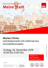 Plakat Besuch Marian Chiriac 20.12.2019