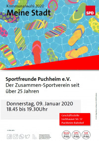 Plakat Besuch Sportfreunde Puchheim 9.1.2020