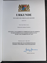 Leone kommunale Dankesurkunde