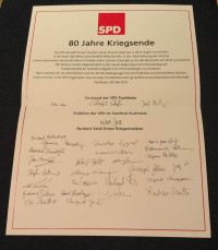 Manifest SPD Puchheim 80. Jahrestag Kriegsende