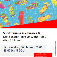 Plakat Besuch Sportfreunde Puchheim 9.1.2020