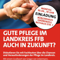 Plakat Gute Pflege im Landkreis FFB?