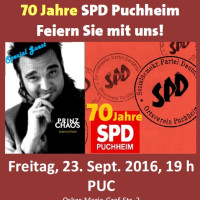 Plakat zur 70-Jahr-Feier der SPD Puchheim